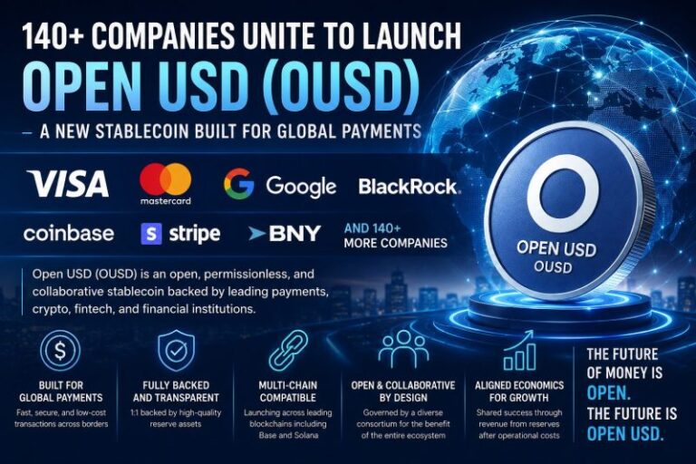 DawentsIT: 140 Financial Giants Including Visa, Mastercard, BlackRock, Coinbase, And American Express Launch New Open USD ($OUSD) Stablecoin